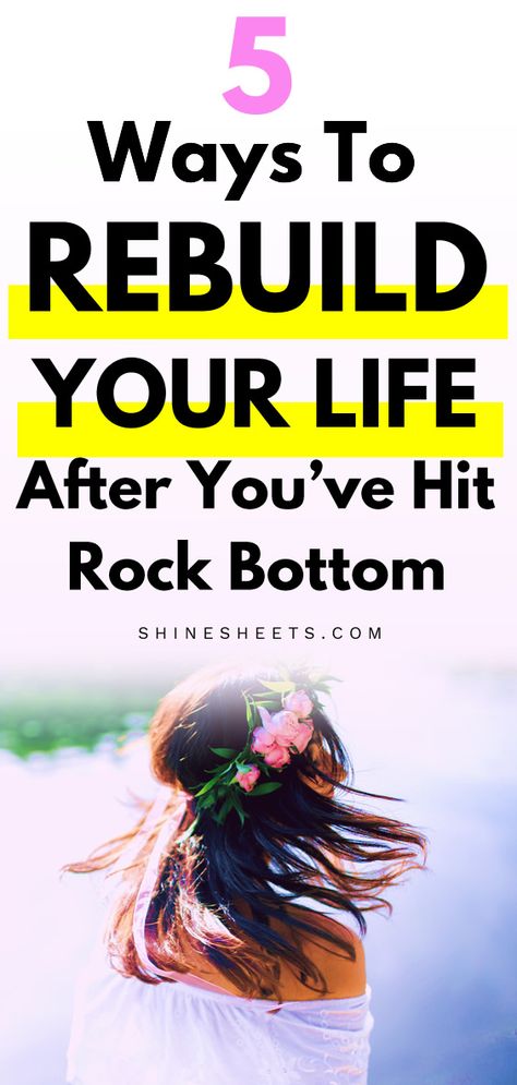 Rock Bottom Quotes, One Word Inspiration, Rebuild Your Life, Word Inspiration, 2022 Goals, Hitting Rock Bottom, Life Right Now, Success Habits, Life Decisions