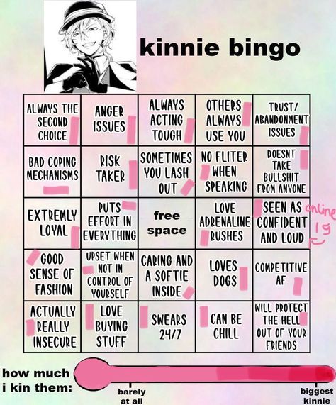 Kinnie Bingo Dazai, Kenji Bsd Kinnie Bingo, Chuuya Kinnie Bingo, Chuuya Bingo Kin, Chuuya Kinnie Call Out, Bsd Kinnie Call Out, Chuuya Kinnie, Chuuya Nakahara, Cute Texts