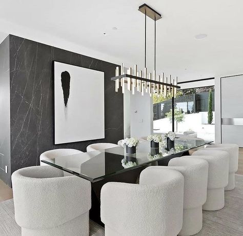 Black And White Organic Modern Living Room, Artist Tiktok, Dining Room Design Luxury, Aesthetics Photography, Fitness Music, Style Artist, Dinning Room Design, Dining Room Interiors, Luxury Dining Room