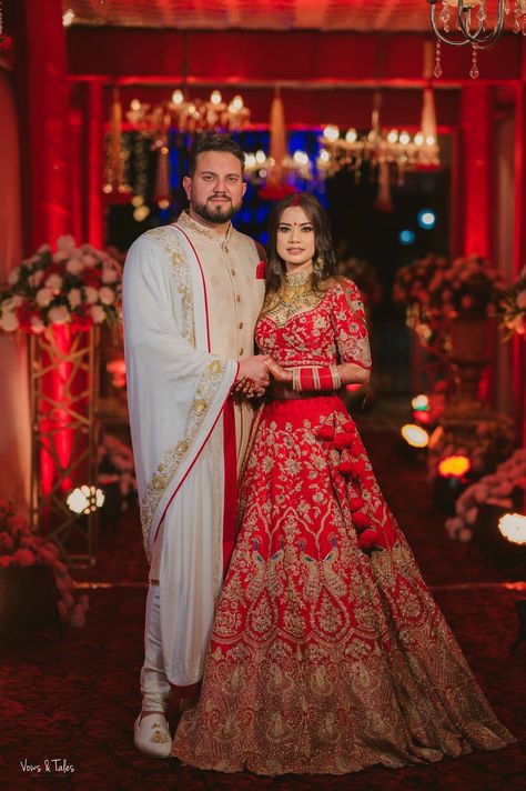 Shalini's wedding trousseau included all things bright and beautiful, one that every girl dreams to own. check out our blog to all the details from this gorgeous wedding affair that literally took our breaths away!	#shaadisaga #indianwedding #destinationwedding #destinationweddinglocations #indiandestinationwedding #destinationweddingideas #destinationweddingchecklist #smalldestinationwedding #cheapdestinationwedding #destinationweddingindianlocations #destinationweddingplanning #decorforwedding Bride Groom Photoshoot, Jaipur Wedding, Indian Destination Wedding, Groom Dress Men, Couple Wedding Dress, Indian Bridal Photos, Indian Wedding Couple Photography, Wedding Lehenga Designs, Indian Bride Outfits