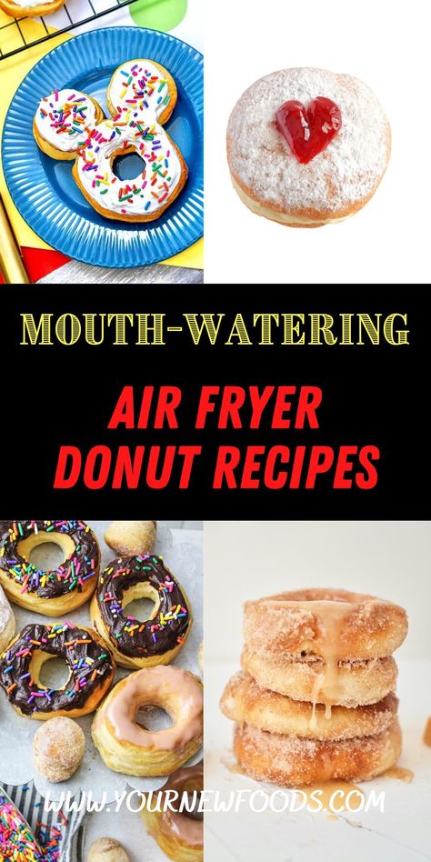 Air Fryer Donut Recipes, Sugar Doughnut Recipe, Air Fry Donuts, Air Fryer Donuts, Cinnamon Sugar Recipes, Easy Air Fryer Recipes, Easy Donut Recipe, Homemade Doughnuts, Fried Donuts