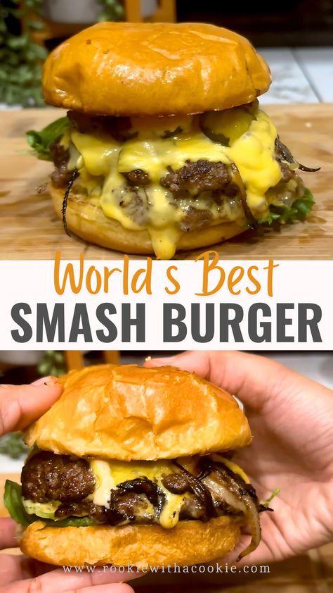 smash burgers, smash burger, smash burger recipe, smash burger sauce, Black Stone Hamburgers, Blackstone Grill Recipes Grilled Cheese, Smash Burgers On Blackstone Griddle, Black Stone Griddle Smash Burger, Smash Burger Recipe With Onions, Black Stone Burger Recipe, Blackstone Smashed Burgers, Burgers On A Griddle, Easy Recipes For Blackstone Grill