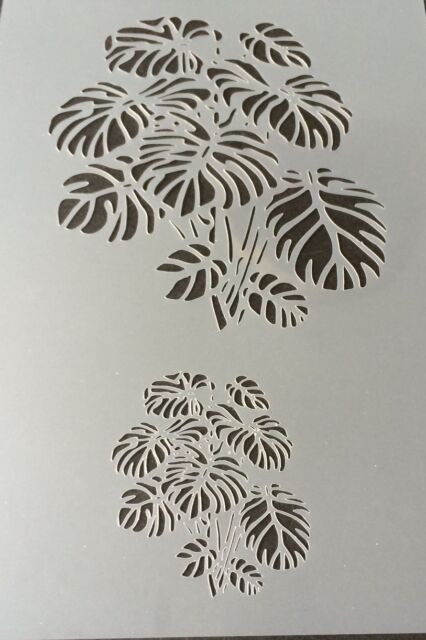 Philodendron plant Mylar Reusable Stencil Airbrush Painting Art Craft DIY | eBay Monstera Leaf Art, Philodendron Plant, Leaf Stencil, Stencil Material, Painting Templates, Bamboo Design, Plant Painting, Monstera Plant, Air Brush Painting