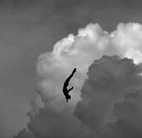 Floating Feeling Aesthetic, Person Falling Aesthetic, Guy Floating In Air, Falling From The Sky Aesthetic, Falling Through Clouds, Flying Person, Falling Through The Sky, Falling Aesthetic, Nazeera Ibrahim