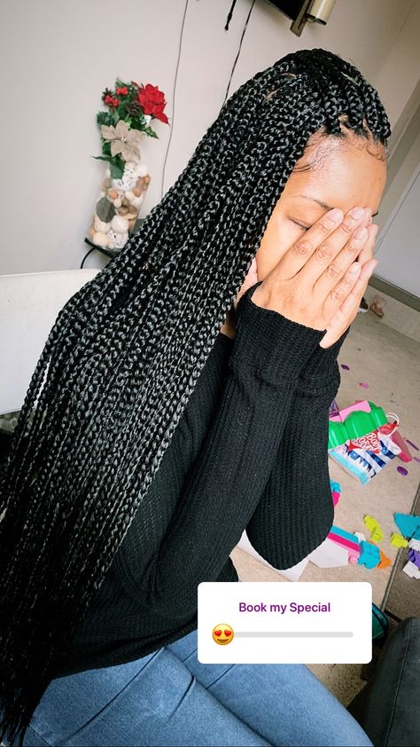 Medium Long Box Braids, Braids Ideas For Black Women, Box Braids Ideas, Medium Braids, Trendy Braids, Braids Long, Individual Braids, Medium Box Braids, Nail Makeup