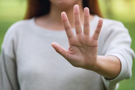 Closeup image of a woman outstretched ha... | Premium Photo #Freepik #photo #no-hand #say-no #refuse #stop-hand Stop Hand Sign, Outstretched Hand, Cease And Desist, Informed Consent, Constitutional Law, What Do You Feel, Hand Sign, Double Standards, Common Law