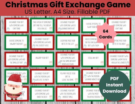 Christmas Gift Exchange Game Ideas White Elephant (Download Now) - Etsy Canada White Elephant Game Ideas, Christmas Gift Exchange Game Ideas, Gift Exchange Game Ideas, Office Party Games Christmas, Games Christmas Party, Party Games Christmas, Gift Exchange Game, Christmas Gift Exchange Games, White Elephant Game