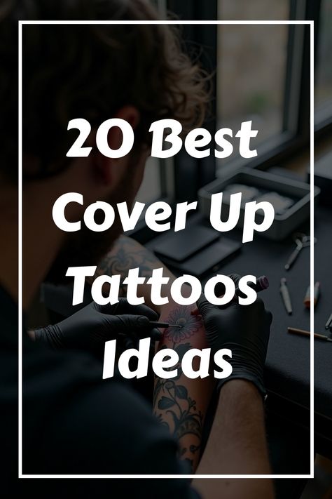 20 Best Cover Up Tattoos Ideas Covering Color Tattoo With Black, Bird Tattoo Cover Up Ideas, Covering A Tattoo With Another Tattoo, Tattoo Cover Ups Men, Half Sleeve Cover Up, Small Blackout Tattoo Coverup, Cover Up Heart Tattoo Ideas, Calf Cover Up Tattoo For Men, Women Stomach Tattoos Cover Up