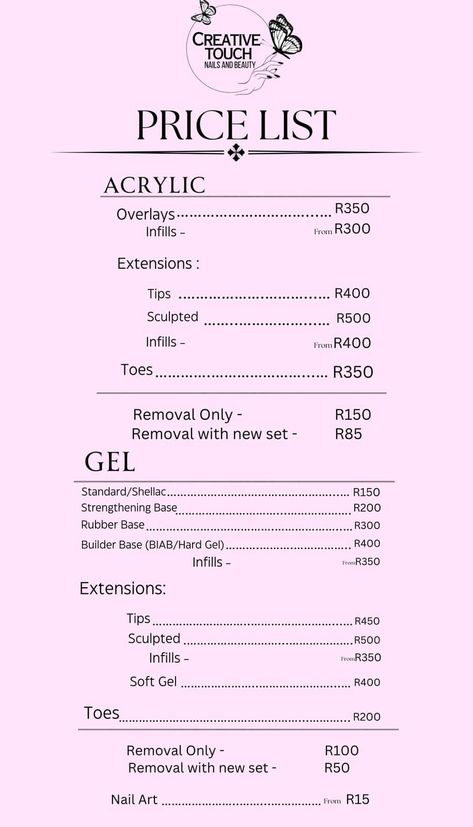 We have restructured our prices and given you all a simpler price list! All nail art will no longer be included in the price….. it will be charged separately! 💖💅🏻 Nail Art Price List, Nail Tech Price List, Nails Price List, Nail Prices, Hard Gel, Nail Extensions, Price List, Holiday Nails, Nail Tech