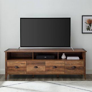 Tv Stands For 65" Tv, Real Wood Tv Stand, 86” Tv Stand, Tv Stand 65" Tv, Tv Stand Ideas Farmhouse, 65 Inch Tv Stand Ideas, 75 Inch Tv Stand Ideas, 86 Inch Tv In Living Room, Table Under Tv Decor