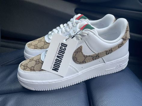 CUSTOM CLASSIC GG 22 AF1 Nike Air Force 1 Black, Air Force 1 Custom, Custom Air Force 1, Custom Nikes, Air Force Ones, Custom Sneakers, Nike Cortez, Nike Zoom, Nike Sb