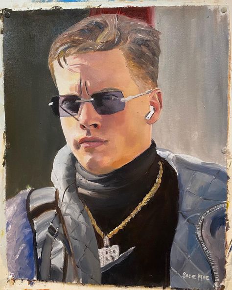 darry lavid on Twitter: "Hey @JoeyB I painted you 🐅😤 #Bengals… " Joe Burrow Bengals, Joe Shiesty, Avocado Painting, Sneakers Sketch, Chalk Pastel, Joe Burrow, Chalk Pastels, Sports Art, Pastel Drawing