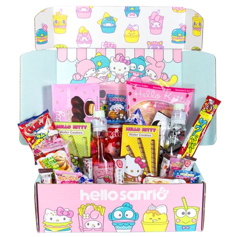 Japanese Snack Box, Japan Snacks, Hello Sanrio, Korean Snacks, Giant Candy, Asian Snacks, Snack Gift, Wafer Cookies, Candy Brands