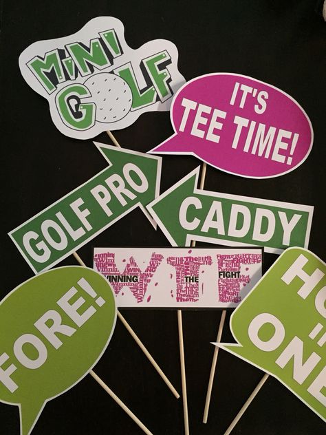 Golf Tournament props for 'Winning The Fight' Employee Events, Golf Theme Party, Apartment Marketing, Sport Theme, Golf Decor, Golf Event, Golf Outing, Golf Party, Golf Theme