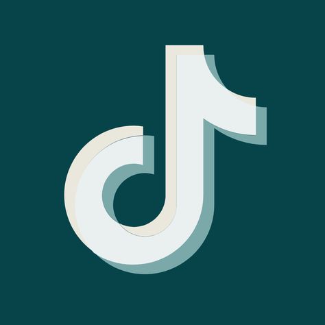 Teal Tiktok Icon, App Logos, Phone Icons, Themes App, Teal Wallpaper, Phone Aesthetic, Ios App Icon, Dark Turquoise, App Logo