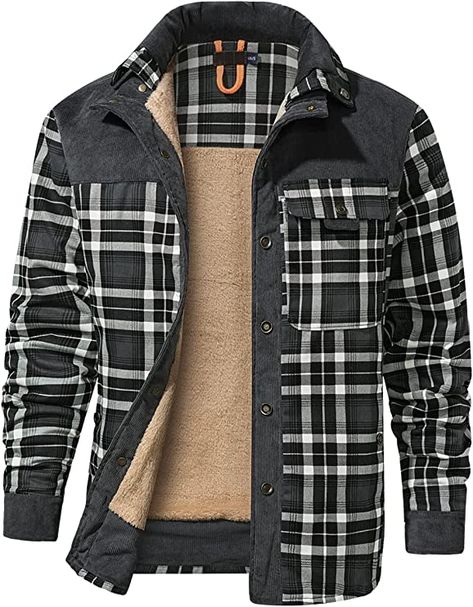 Work Coats, Casual Plaid Shirt, Fleece Plaid, Trendy Pants, Trendy Jackets, Vintage Long Sleeve, Flannel Jacket, Long Sleeve Flannel, Stylish Jackets