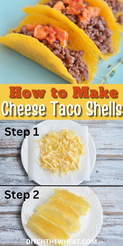 These shredded cheese taco shells are a gluten free and keto alternative to flour tortilla shells that's easy to make at home and super tasty! You can't go wrong with these! Everyone loves cheddar cheese. https://www.rfr.bz/plfxnlf Gluten Free Taco Shells, Cheese Taco Shells, Cheese Taco, Gluten Free Tacos, Gluten Free Meal Plan, Tortilla Shells, Cheese Tacos, Budget Friendly Dinner, Taco Shells