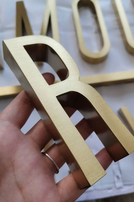 Brass Logo Signage, Brass Letters Signage, Brass Signage, Text Installation, Steel Signage, Gold Signage, Brass Letters, Environmental Graphics Signage, Entrance Signage