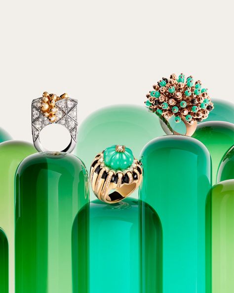 Cartier: TuttiTutti, The Latest Addition To The Cartier Libre Collection - Luxferity Cartier Tutti Frutti, Temperate Forest, Joyful Expression, Forest Jewelry, Yara Shahidi, Jewelry Product Shots, Open Heart Ring, Geometric Construction, Peacock Decor