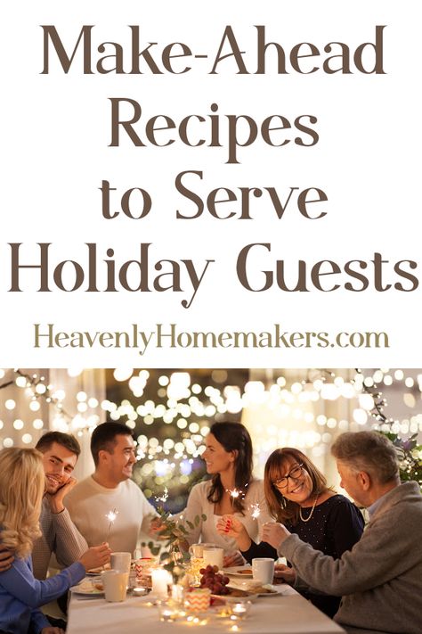 Hosting guests during the holidays? Here are some make-ahead recipes to make and serve for convenience while you enjoy your company! Cream Cheese Salsa Dip, Blueberry Cheesecake Muffins, Raspberry Oatmeal Bars, Butterscotch Chip Cookies, Pumpkin Cheesecake Muffins, Flourless Peanut Butter Cookies, Cheesecake Muffins, Tomato Soup Homemade, Whole Wheat Pizza