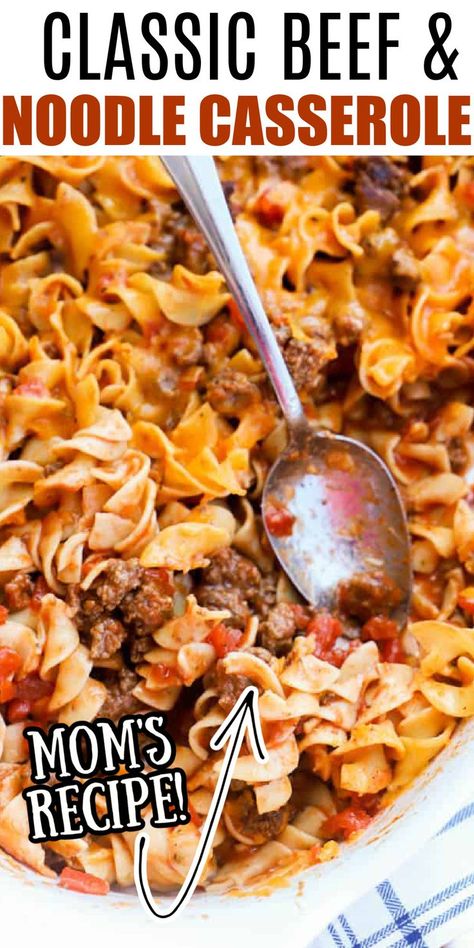 Recipes Using Egg Noodles, Beef And Noodle Casserole, Hamburger Noodle Casserole, Noddle Recipes, Egg Noodle Casserole, Beef Noodle Casserole, Easy Goulash Recipes, Egg Noodle Recipes, Noodle Casserole Recipes