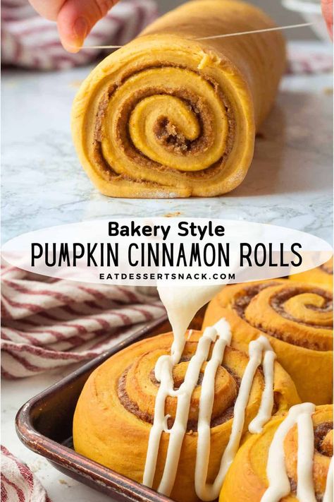 Pumpkin Cinnamon Rolls with a sweet cream cheese icing that can be frozen or made overnight. Makes 12 soft and fluffy pumpkin rolls. Homemade Pumpkin Roll, Pumpkin Spice Cinnamon Rolls, Fluffy Rolls, Cinnamon Rolls With Cream Cheese, Cinnamon Rolls With Cream, Pumpkin Rolls, Pumpkin Cinnamon Rolls, Pumpkin Roll, Cream Cheese Icing