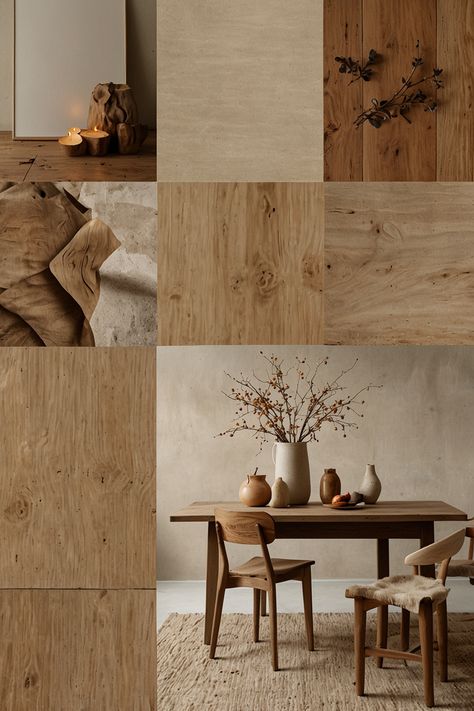 Embrace the essence of autumn with a cozy fall mood board. Soft beige hues, earthy textures, and natural wood furniture create a tranquil and inviting ambiance, perfect for the season. #FallAesthetic #CozyLiving #NaturalDecor #EarthyTones #SeasonalStyle #InteriorDesign #AutumnDecor #WarmInteriors Earthy Textures, Natural Wood Furniture, Nordic Furniture, Fall Mood Board, Spa Ideas, Fall Mood, Element Design, Interior Design Sketches, Soft Beige