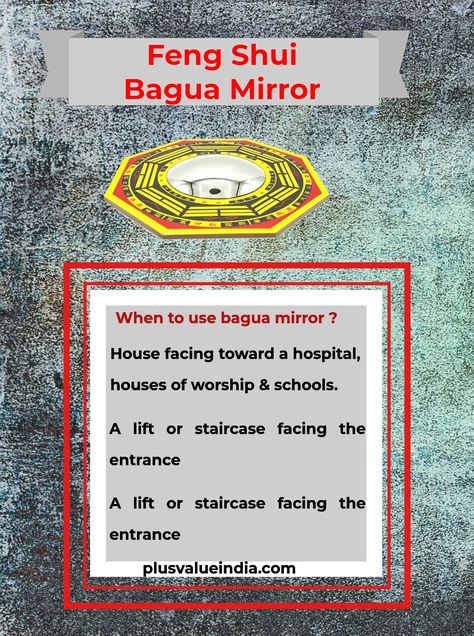 Feng Shui Bagua Pakua Convex Mirror Feng Shui Bagua, Mirror House, Convex Mirror, Main Door, Feng Shui, Astrology, Entrance, Mirror, Building