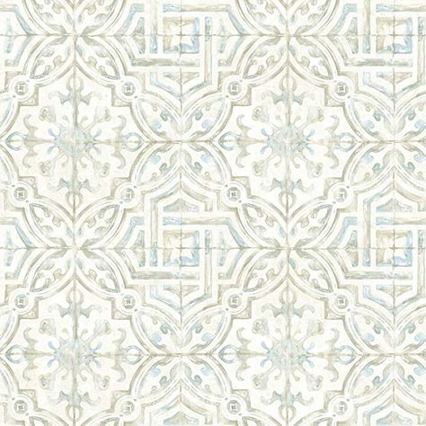 Spanish Tile Wallpaper, Wallpaper Boulevard, Brewster Wallpaper, Faux Tiles, Look Wallpaper, Spanish Style Homes, Spanish Tile, Tile Wallpaper, Green Tile