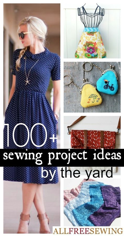 100+ Sewing Projects by the Yard | One yard wonder DIY sewing projects and more! Non Stretch Fabric Patterns, Fun Things To Sew Free Patterns, 2 Yard Sewing Projects, 1 Yard Sewing Projects Clothes, Half Yard Sewing Projects, Small Sewing Room Ideas, 1 Yard Sewing Projects, One Yard Sewing Projects, Sewing Projects Free Pattern