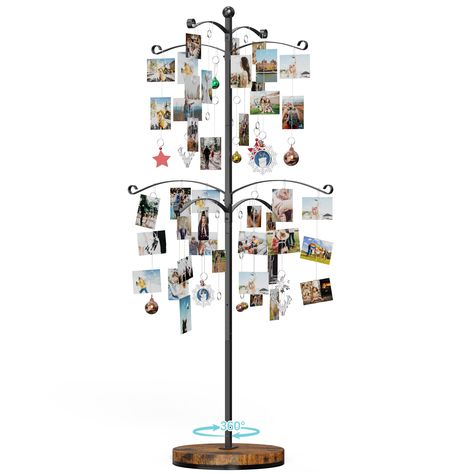 PRICES MAY VARY. 【Large Capacity Picture display】Family tree has 90 clips, could display 180 photos, card, tickets or memos, it can hold 4x6 picture frame, 5x7 8x10 or other sizes family photos. 【Unique Photo Display Way】Metal picture stands for display wedding shots, graduation photo, Family photo, Christmas Decoration and cherished memories in you life. 【Rotary design】Features a rotatable base for easy display of precious and wonderful photos. 【Easy to Install & Firm】This picture holder is des Photo Tree Display, Family Collage Frame, Picture Polaroid, Graduation Photo Displays, Hanging Photo Display, Kids Art Display, Family Tree Photo Frame, Family Tree Picture Frames, Polaroid Frames