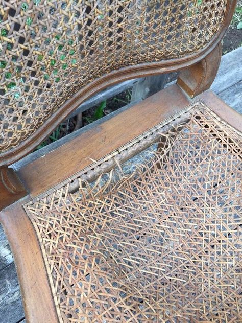 You don't have to give up on your old, broken chairs just yet! Baseboard Heater Covers, Rope Railing, Garden Chairs Metal, Cane Chairs, Macrame Chairs, Cane Back Chairs, Parlor Chair, Chair Repair, Cheap Chairs