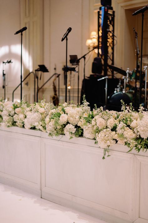 Band Stage Wedding, Band Stage, Denim Party, Wedding 2025, Wedding Tent, White Florals, Ceremony Decor, Ballroom Wedding, Floral Ideas