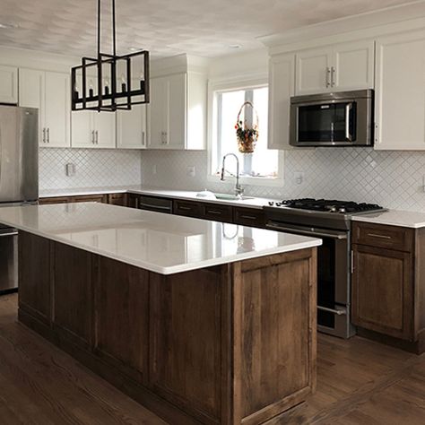 Two Tone Kitchen Reface 2 Tone Kitchen Cabinets Wood And Paint, Two Tone Wood Cabinets, Dual Tone Cabinets Kitchen, Dual Toned Kitchen Cabinets, Two Toned Wood Kitchen Cabinets, Modern Two Tone Kitchen Cabinets, Dual Tone Cabinets, Two Tone Wood Kitchen Cabinets, Wood Toned Kitchen