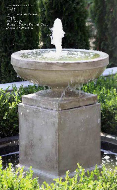 fountain Patio Water Feature, Pool Landscape Ideas, Patio Fountain, Outdoor Water Features, Garden Water Feature, Small Courtyard Gardens, Pool Landscape, Fountains Backyard, Backyard Water Feature