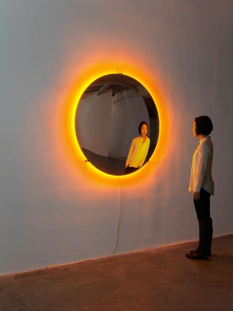 Studio Mcgee Paint Colors, Hipster Cafe, Sun Artwork, Studio Olafur Eliasson, Olafur Eliasson, Kitchen Wall Lights, 3d Studio, Convex Mirror, Midnight Sun