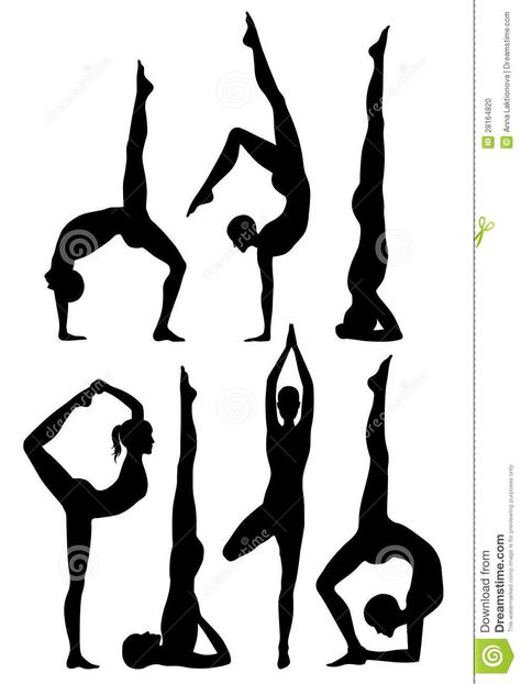 Illustration about Silhouettes of a man doing yoga poses. Illustration of balance, lifestyle, eastern - 28164820 Yoga Kunst, Yoga Drawing, Yoga Poses Photography, Yoga Tattoos, Arte Yoga, Yoga Logo, Yoga Design, Silhouette Clip Art, Desenho Tattoo