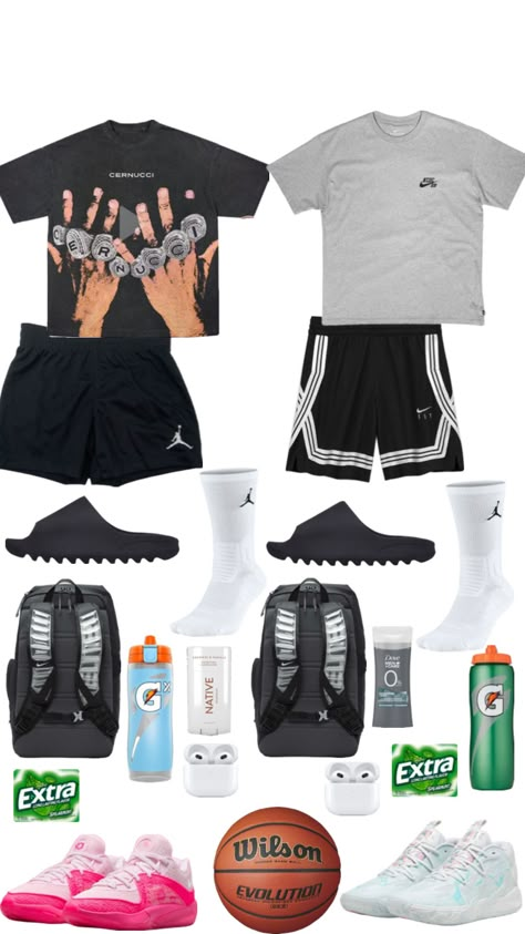 Basketball fit Simple Streetwear, Hype Clothing, Mens Casual Dress Outfits, Guys Clothing Styles, Outfit Inspo Casual, Lazy Day Outfits, Quick Outfits, Cool Outfits For Men, Stylish Mens Outfits