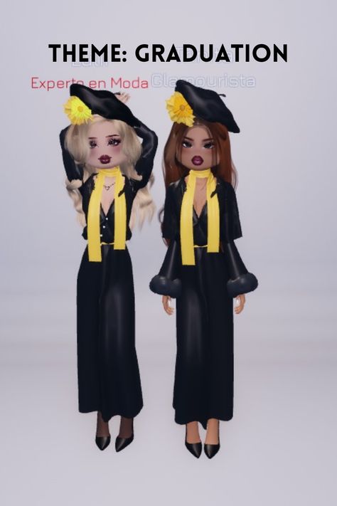 theme: graduation Dti Roblox Graduation, Graduation Dress To Impress Roblox Game, Dress To Impress Me Right Now Theme, Dti Theme Graduation, Graduation Dress To Impress Outfit, Dti Graduation Idea, Dti College Major Outfit Ideas, Pink Graduation Outfit, Dress To Impress Graduation Theme