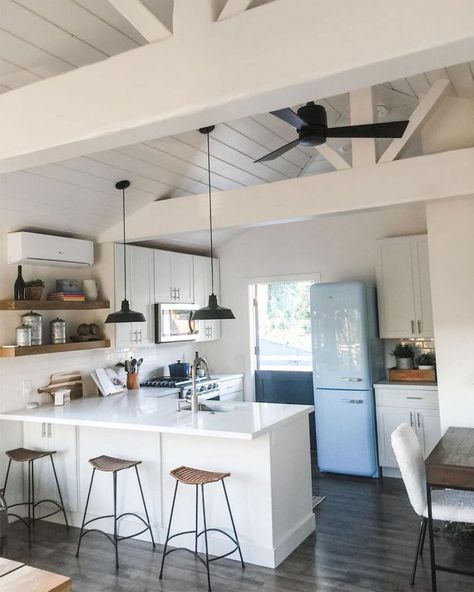 Trend Report: 6 Decor Trends That Will Be Huge in 2021 by DLB Small Garage Apartment, Adu Interior Design, Additional Dwelling Unit, Garage Apartment Interior, Garage Adu, Aurora Rose, Stackable Washer And Dryer, Accessory Dwelling Unit, Garage Apartments