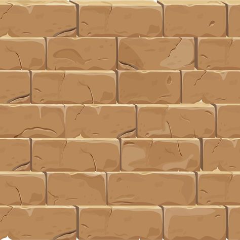 Stone wall from bricks, rock, game background medieval in cartoon style, seamless textured surface. Ui game asset, road or floor material. Vector illustration Stone Wall Illustration, Brick Illustration, Brick Wall Illustration, Cartoon Texture, Graffiti Board, Stone Wall Texture, Floor Material, Cement Texture, Brick Wall Texture