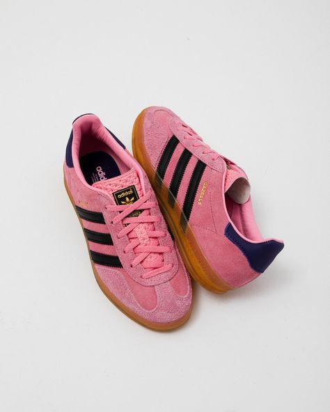 Like a dazzling dash of ruby light, the pink suede Gazelle Indoor from adidas Originals is a certified head-turner. Get yourself some authentic terrace good looks with our limited restock, available now at the link in bio. Popular Sports, Pink Suede, Prada Shoes, The Pink, Copenhagen, Adidas Originals, Womens Sneakers, Terrace, Link In Bio