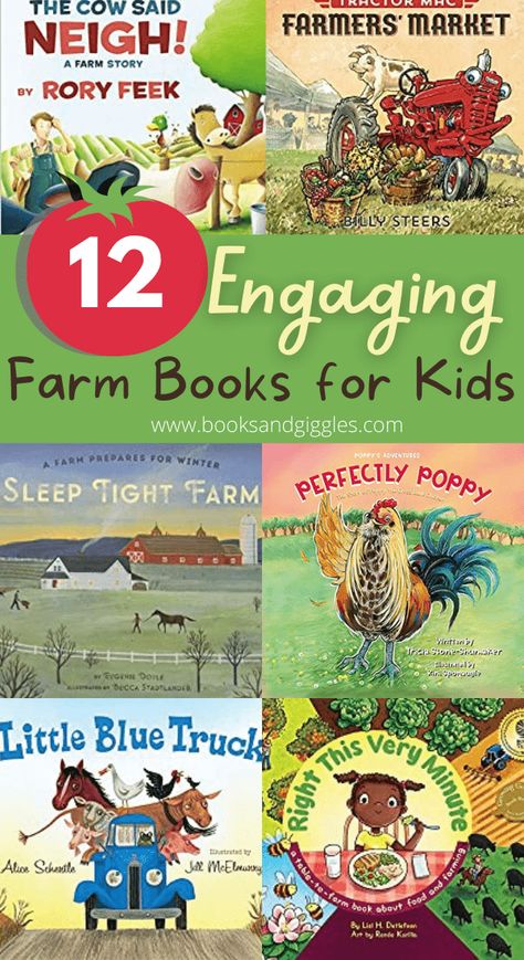 These farm books for kids include choices for preschool, kindergarten, and first grade. These are perfect for your spring or fall farm unit, or to read at home. Farm Books For Kids, Farm Unit Study, Spring Classroom Activities, Farm Animals Activities, Farm Theme Preschool, Fall Board, Hobby Farming, Preschool Fall, Farm Books