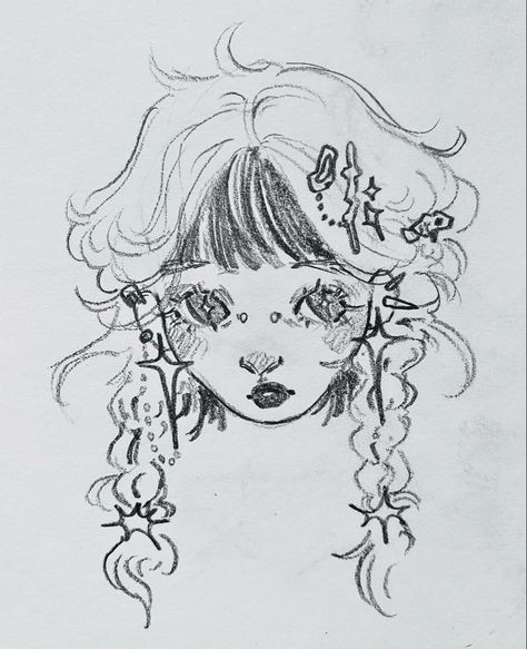 Sketch Ideas Face, Whimsigoth Illustration, Hair Sketch Ideas, Aesthetic Pfp Art, Drawings Of People Sketches, Face Art Sketch, Sketchbook Composition, Drawing Reference Face, College Art Portfolio