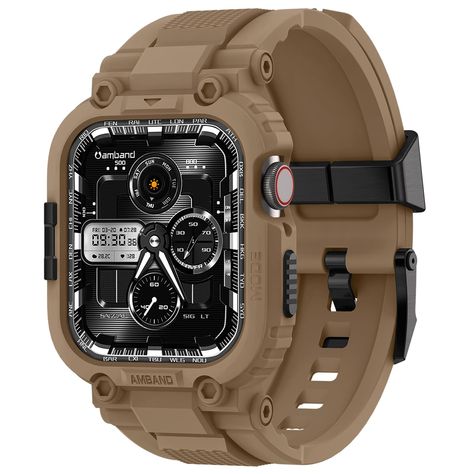 PRICES MAY VARY. All-around Protection: Raised bezel protects the Apple Watch screen from accidental bumps and daily scratches. Light but Tough: Premium TPU band decorated with the metal patch, comfortable, durable and full of mechanical sense. Smooth Operating: Clicky button and precise cutouts ensure operate smoothly with the button, screen and crown. Widely Compatible: Adjustable strap fits most wrists (5.71"-8.74"), suitable for all Apple Watch series (42/44/45mm). Exclusive Watch Faces: Sca Apple Watch Screen, Time Keeper, Classic Watches, Watch Faces, Apple Watch Series, Battlefield, Watch Bands, Apple Watch, Cell Phone Accessories