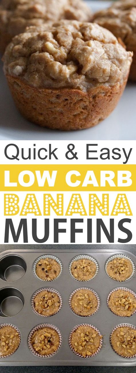 Low Carb Banana Muffins, Low Carb Banana, Low Carb Blueberry Muffins, Low Carb Muffin Recipes, Keto Muffins, Low Carb Granola, Low Carb Muffins, Low Carb Snack, Low Carb Low Sugar