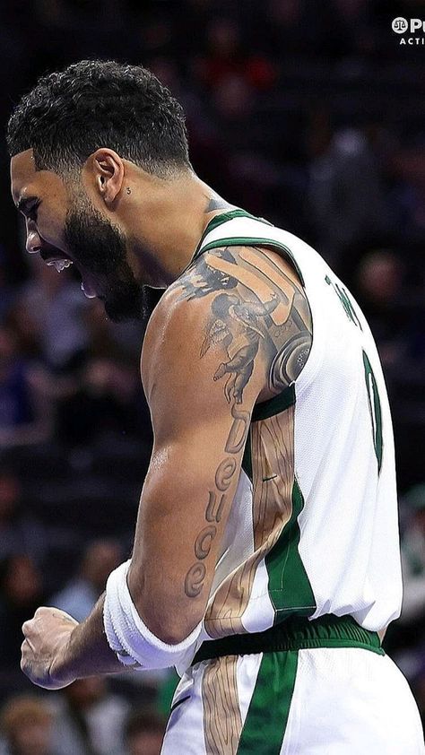 Jason Tatum Haircut, Jason Tatum Tattoo, Jayson Tatum Tattoo, Jason Tatum, Mary Tattoo, Basketball Players Nba, Tattoed Women, Chest Tattoo Men, Basketball Photography