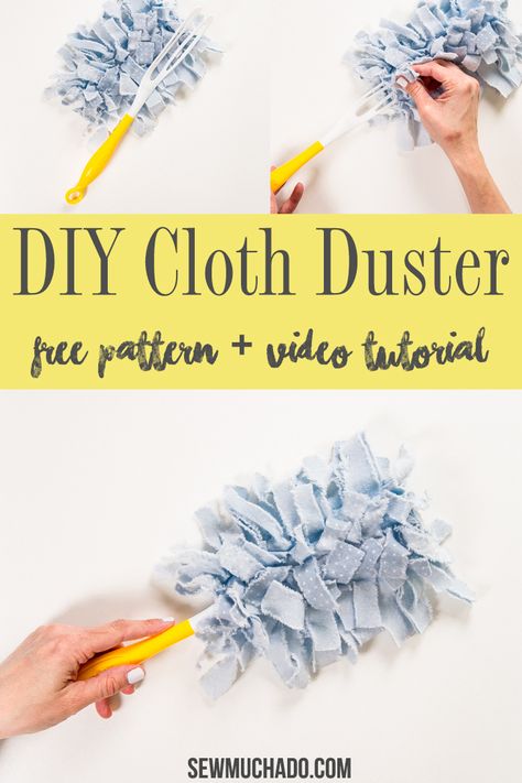 Reusable Swiffer Duster Cloths Tutorial - Sew Much Ado Homemade Swiffer Duster, Swiffer Duster Pattern, Reusable Swiffer Duster, Diy Dusters, Swiffer Duster, Duster Pattern, Diy Feather, Feather Duster, Frugal Lifestyle