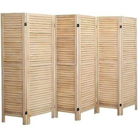 SELECTED HEALTHY : Room Divider Width: 11.3 FT, Height: 5.6 FT. The 8 Panels room divider are made of high quality paulownia wood, with strong moisture absorption, good breathability, not easy to deformation, wear-resistant and other characteristics, can be used for long time,which will be good choice for home decor as an oriental divider protection , no painting, no glue and no smell CLASSIC LOUVER STYLING: Consisting of 8 panels of louver styling, this type of folding screen not only follows t Boho Room Divider, Healthy Room, Room Divider Folding, Room Divider Privacy, Types Of Folds, Folding Room Divider, Paulownia Wood, Folding Room Dividers, Room Garden