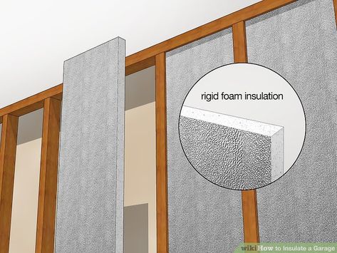 Foam Board Insulation, Cheap Insulation Ideas Diy Shed, Garage Insulation Diy, Add Insulation To Existing Walls, Insulating Garage Walls, Inexpensive Way To Insulate Garage Door, Metal Building Insulation, Spray Foam Insulation Metal Building, Exterior Insulation Retrofit